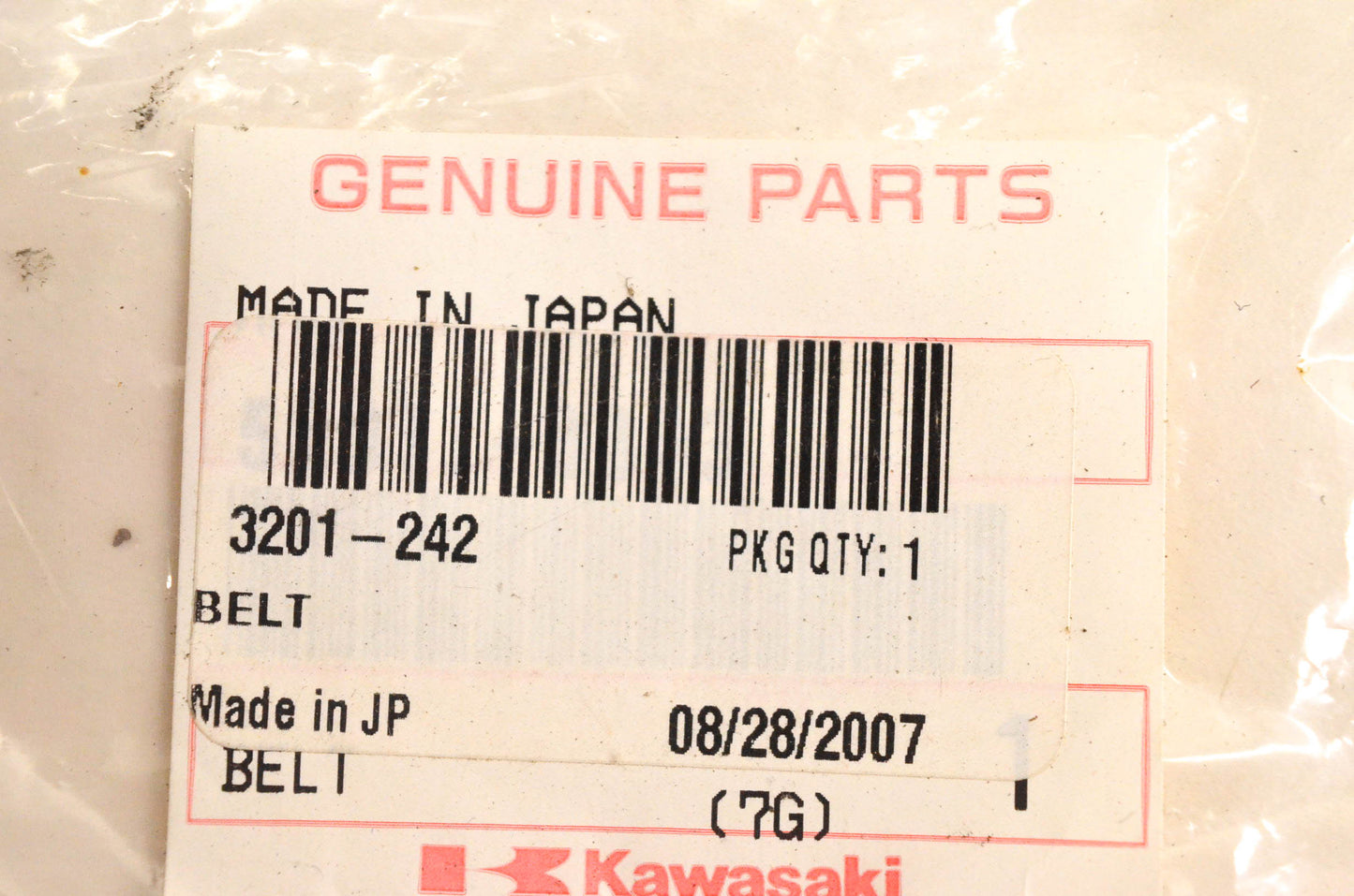 New OEM Kawasaki 3201-242 Drive Belt NOS