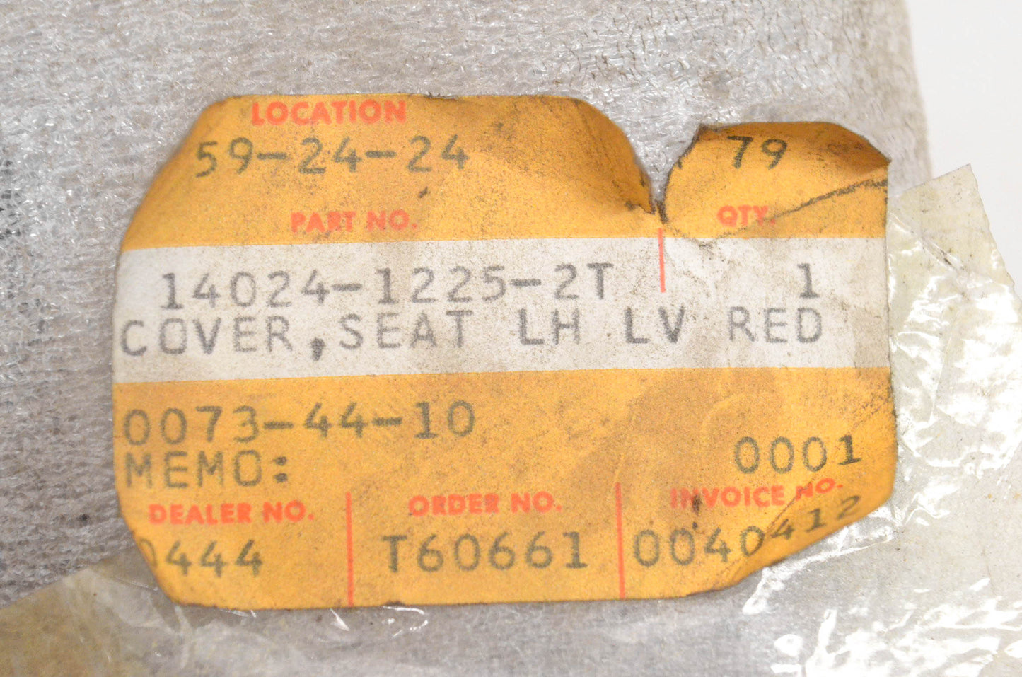 New OEM Kawasaki 14024-1225-2T Seat Cover Left NOS