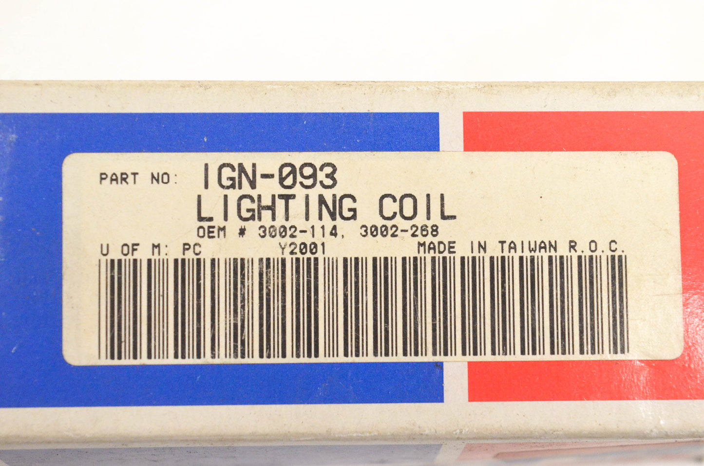 Parts Unlimited IGN-093, 3002-114, 3002-268 Lighting Coil NOS