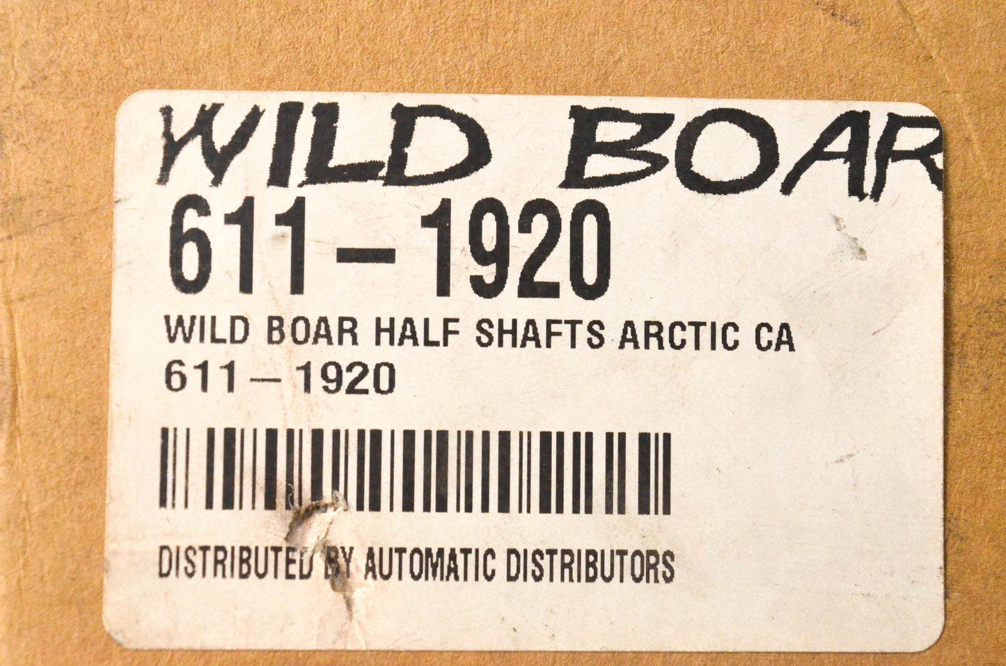 Motor Master 611-1920 Half Shaft Assembly NOS