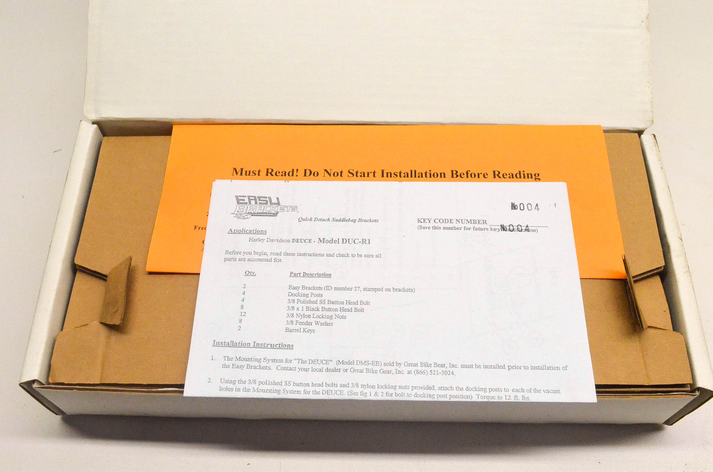 Easy Brackets DUC-R1 Detachable Saddlebag System NOS