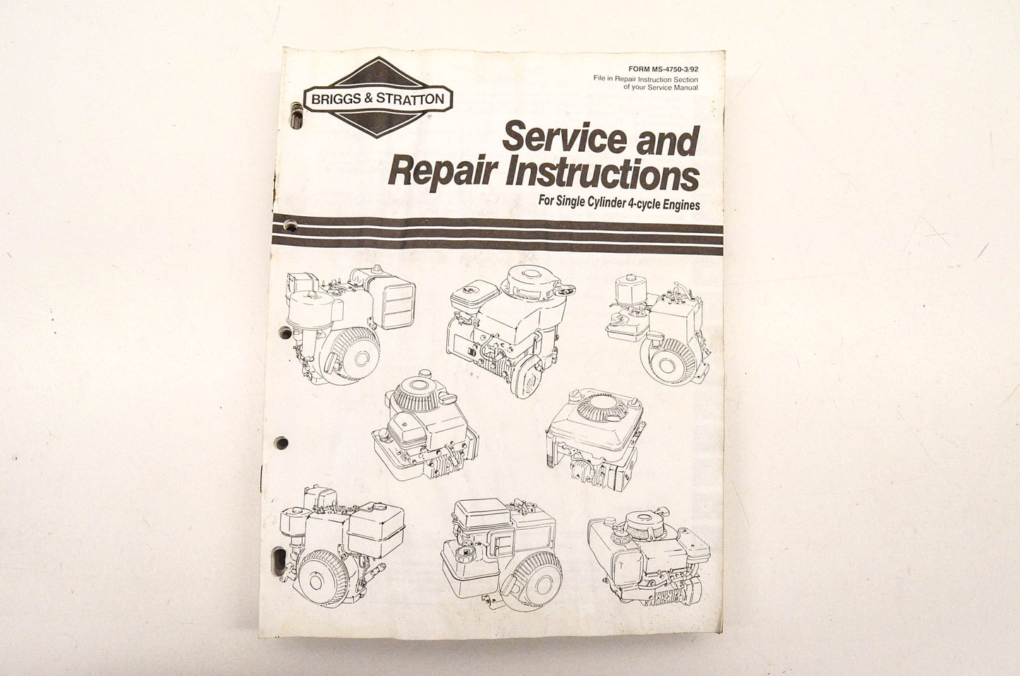OEM Briggs & Stratton MS-4750 Service Manual