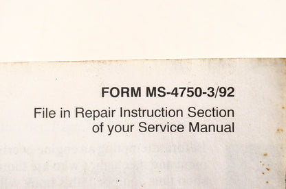 OEM Briggs & Stratton MS-4750 Service Manual