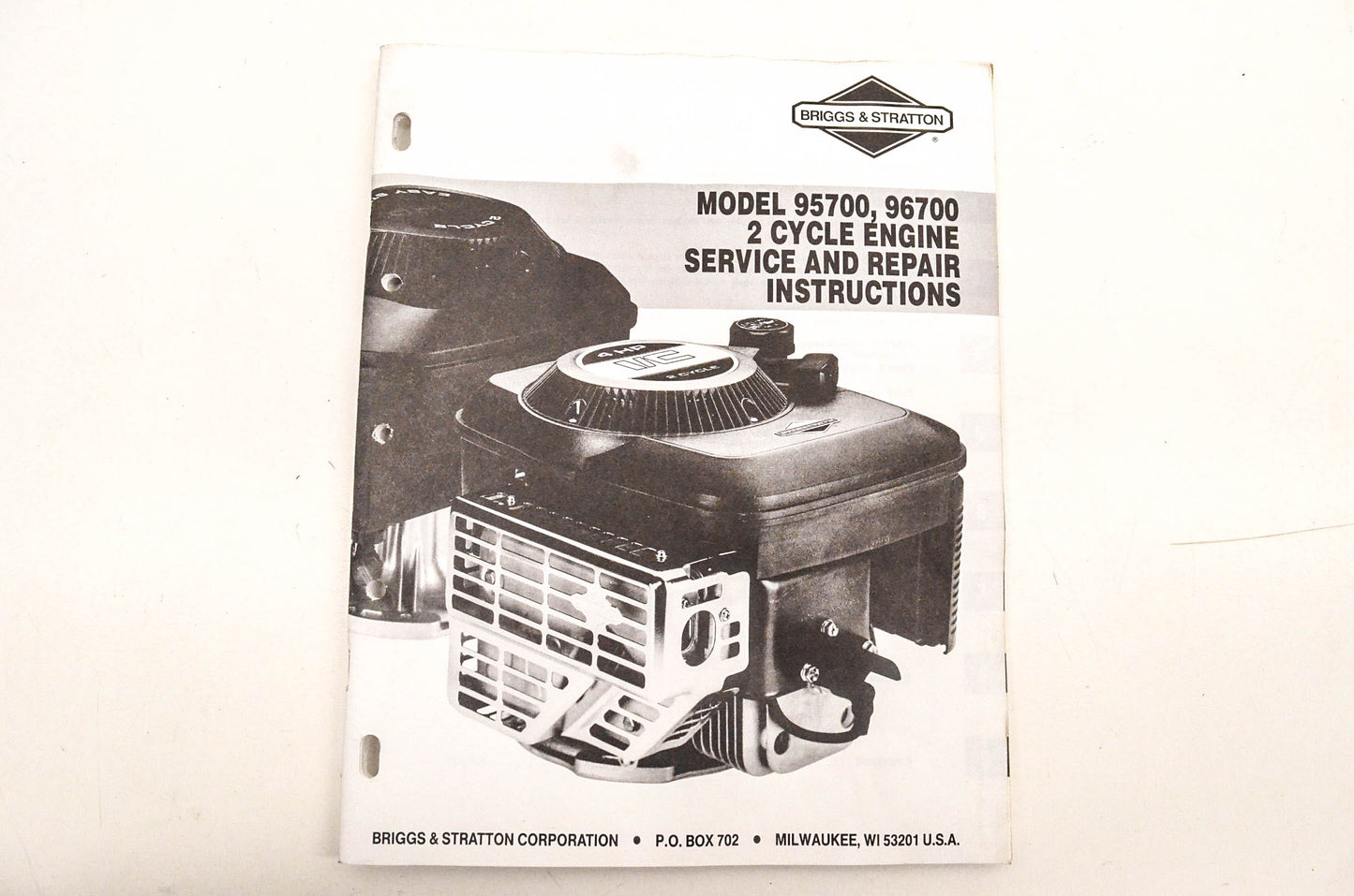 OEM Briggs & Stratton MS-9640 Service Manual