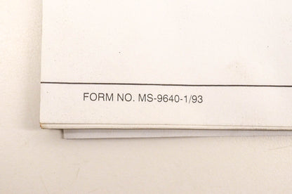 OEM Briggs & Stratton MS-9640 Service Manual