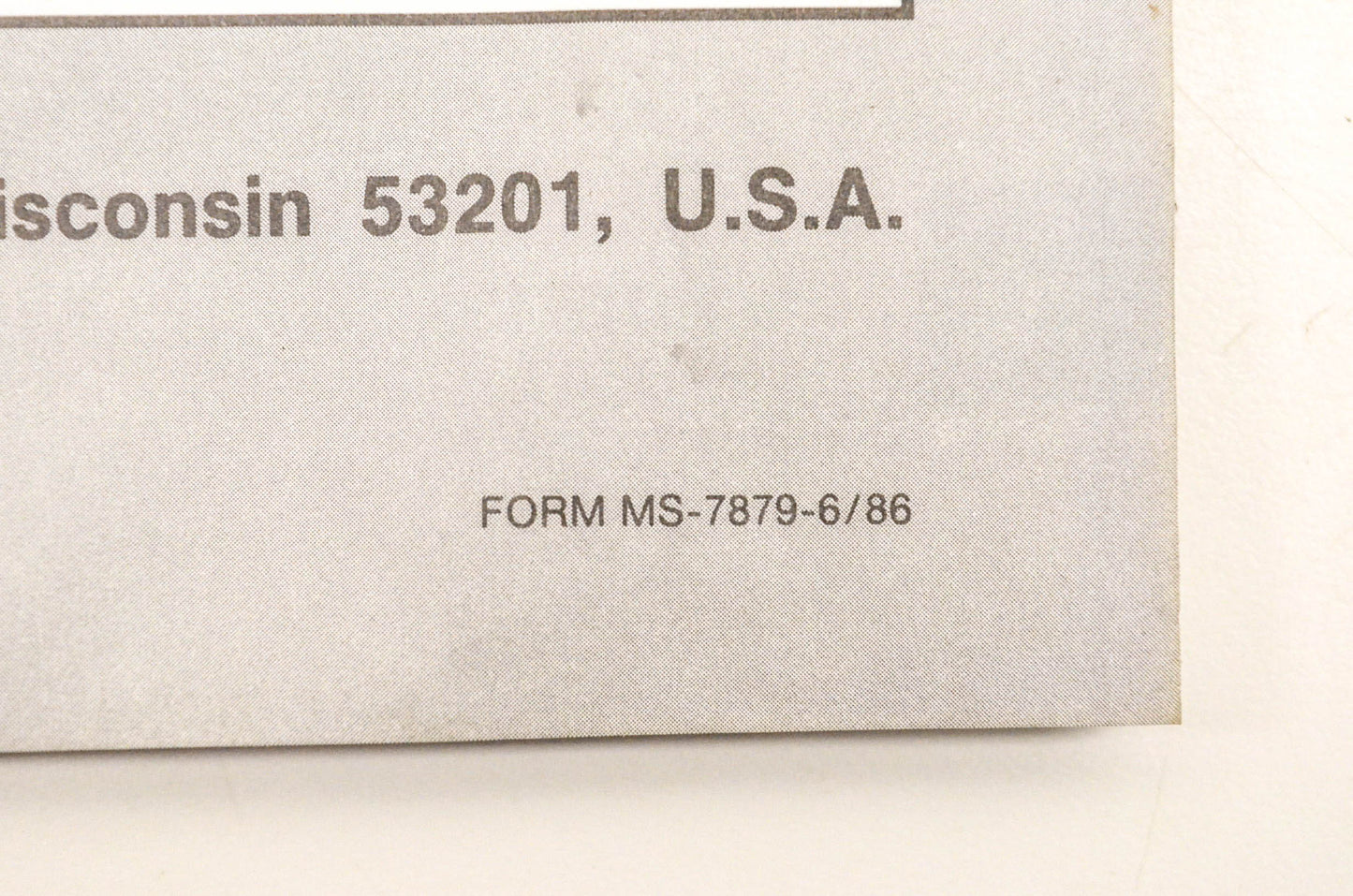 OEM Briggs & Stratton MS-7879 Service Manual