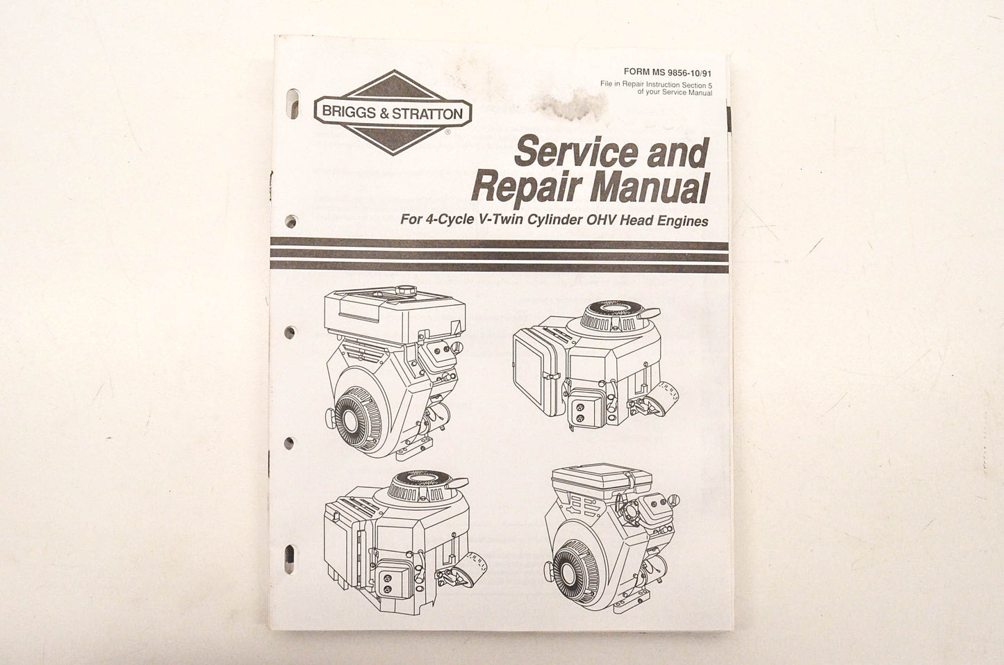 OEM Briggs & Stratton MS-9856 Service Manual