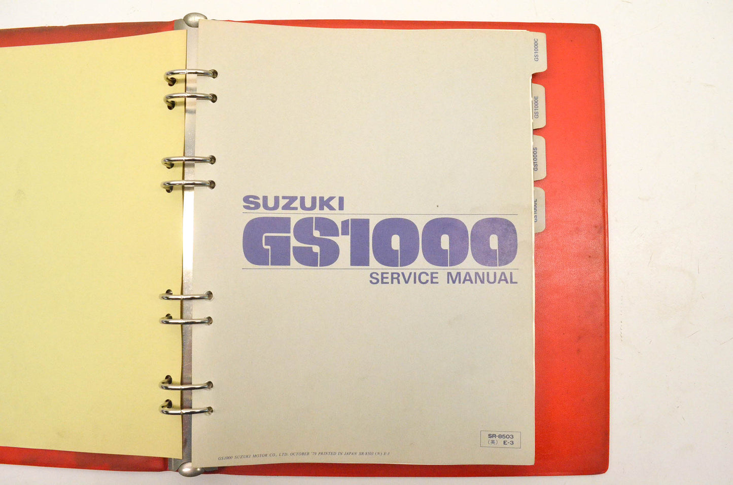 OEM Suzuki SR-8503 Service Manual