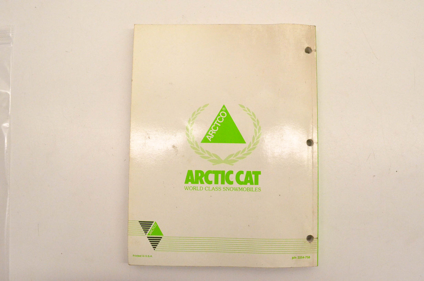 OEM Arctic Cat 2254-758 Snowmobile Service Training Manual 1992
