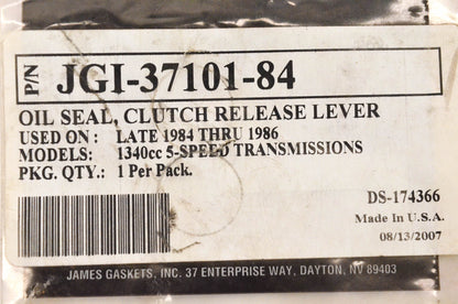 James Gaskets JGI-37101-84 Clutch Release Lever Oil Seal NOS