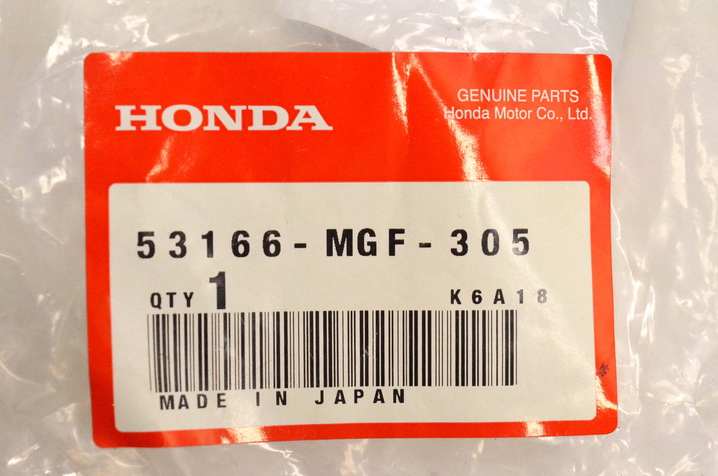 New OEM Honda 53166-MGF-305 Handle Grip Left NOS