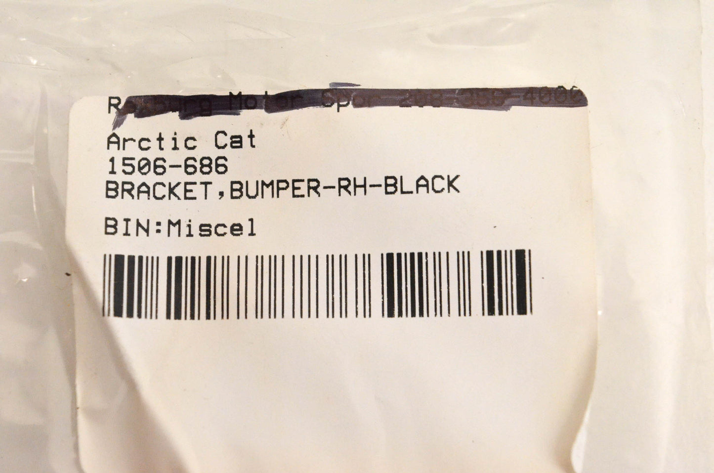 New OEM Arctic Cat 1506-686 Bumper Bracket Right Black NOS