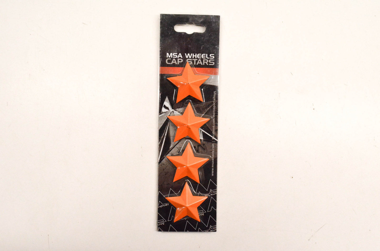 MSA Wheels Cap Stars Orange NOS