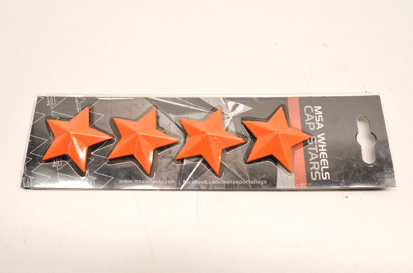 MSA Wheels Cap Stars Orange NOS