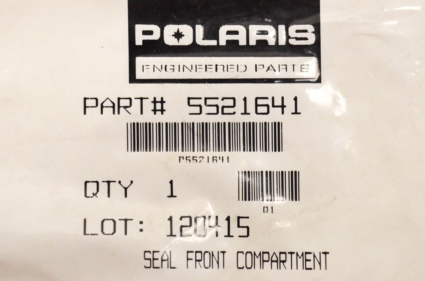 New OEM Polaris 5521641 Front Compartment Seal NOS