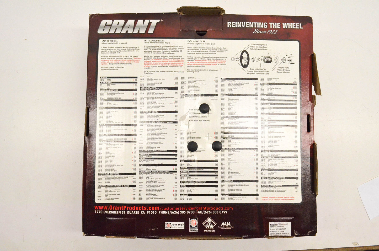 Grant 691, 999336 Steering Wheel NOS