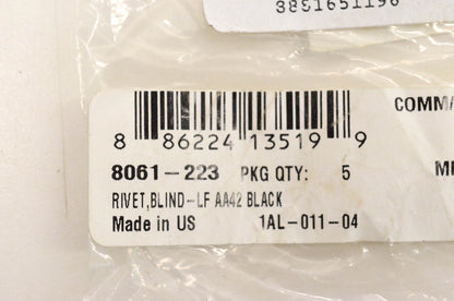 New OEM Arctic Cat 8061-223 Blind Rivet LF AA42 Black NOS