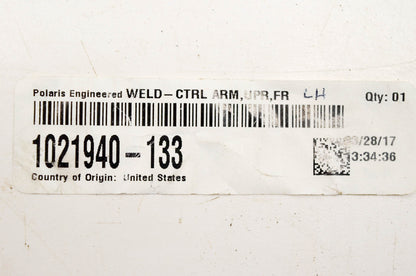 New OEM Polaris 102940-133 Weld Control Arm Upper Front LH White NOS