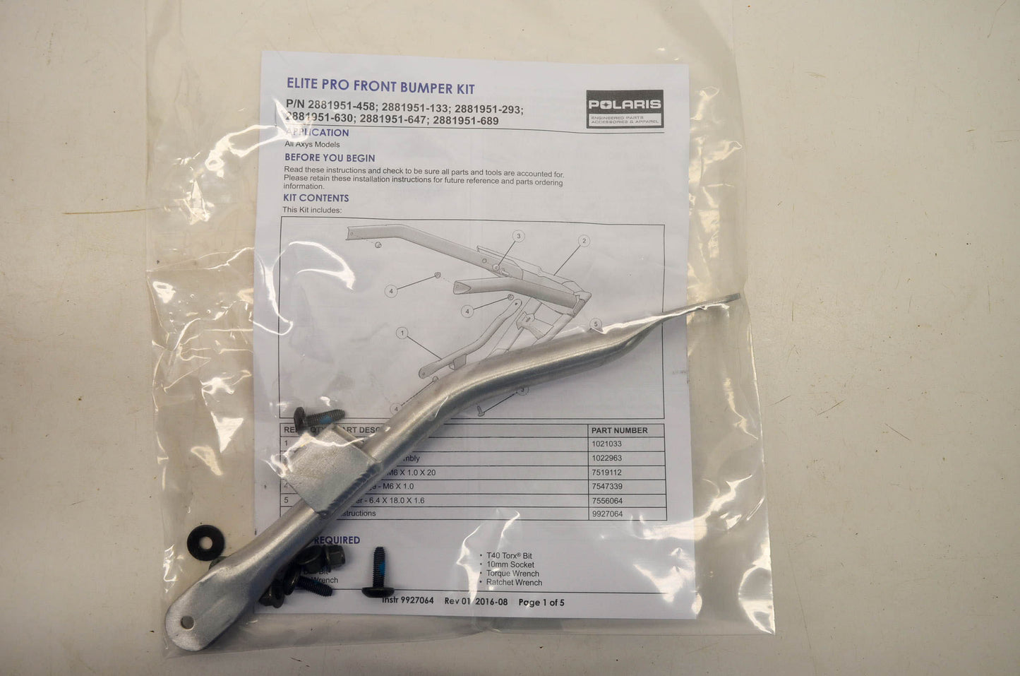New OEM Polaris 2881951-647 Elite Pro Front Bumper NOS