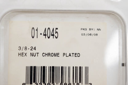 CY-Chrome 01-4045 Chrome Hex Nuts NOS