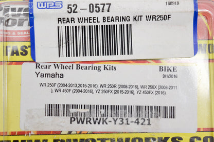 Pivot Works PWRWK-Y31-421, 52-0577 Rear Wheel Bearing Kit NOS