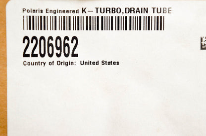 New OEM Polaris 2206962 K-Turbo Drain Tube NOS