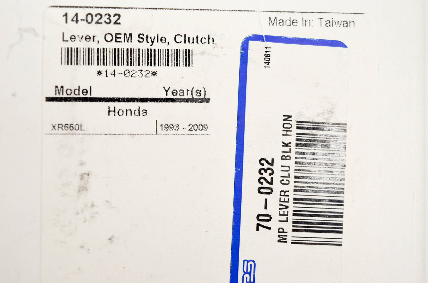 Motion Pro 14-0232, 70-0232 Lever Blade Clutch Black NOS