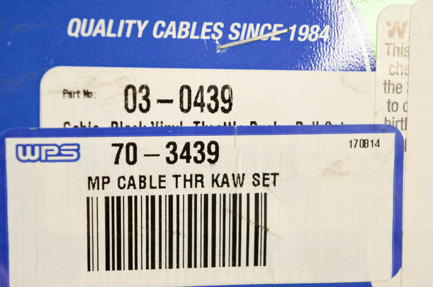 Motion Pro 03-0439, 70-3439 Throttle Cable NOS