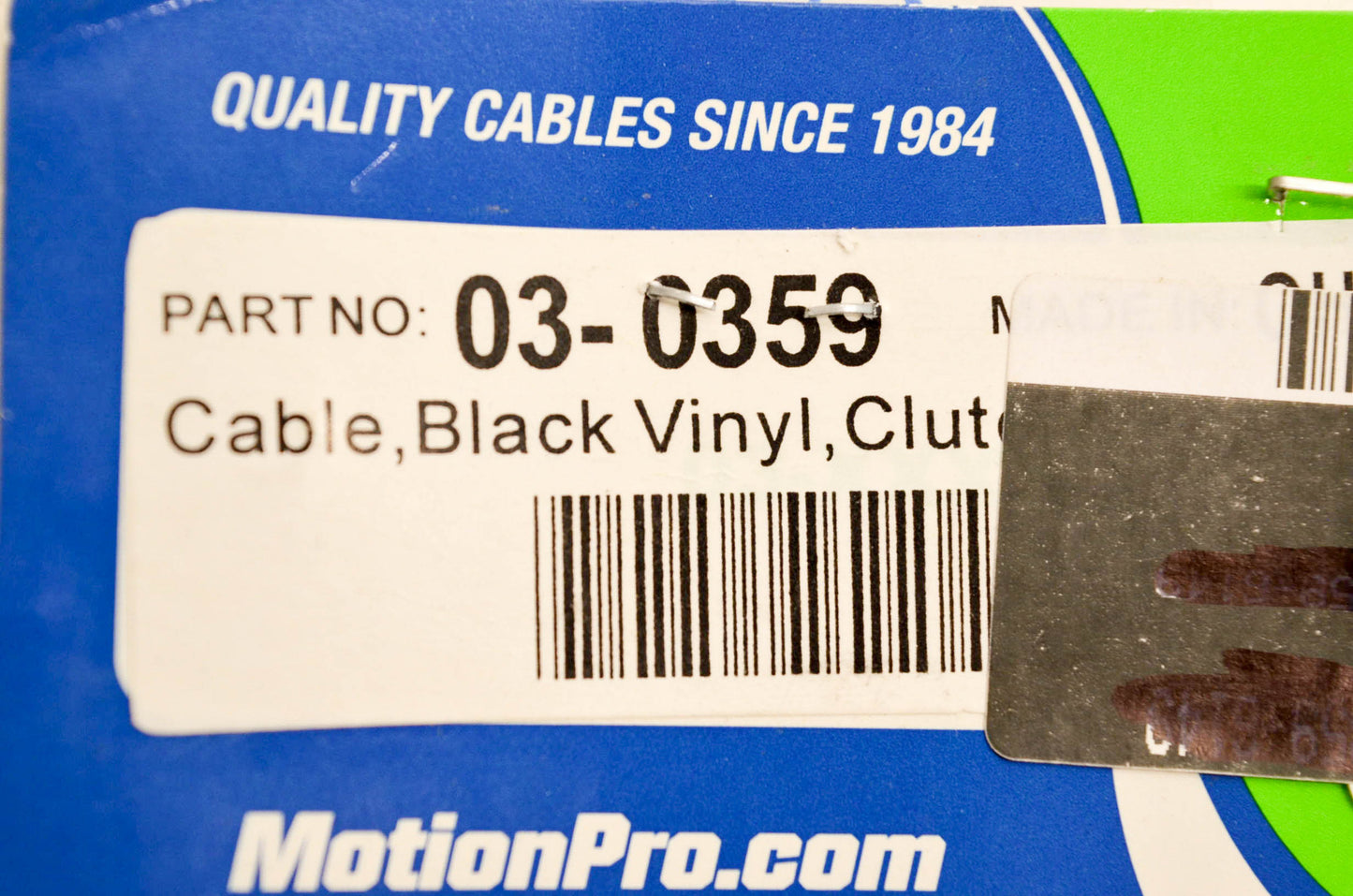 Motion Pro 03-0359, 70-3359 Cable Black Vinyl Clutch NOS