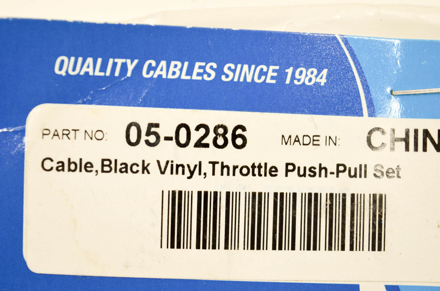 Motion Pro 05-0286, 70-5286 Cable Black Vinyl Throttle Push-Pull NOS