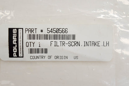 New OEM Polaris 5450566 Filter Screen Intake LH NOS