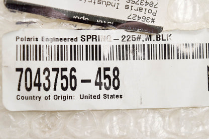 New OEM Polaris 7043756-458 Spring 225# M Black NOS