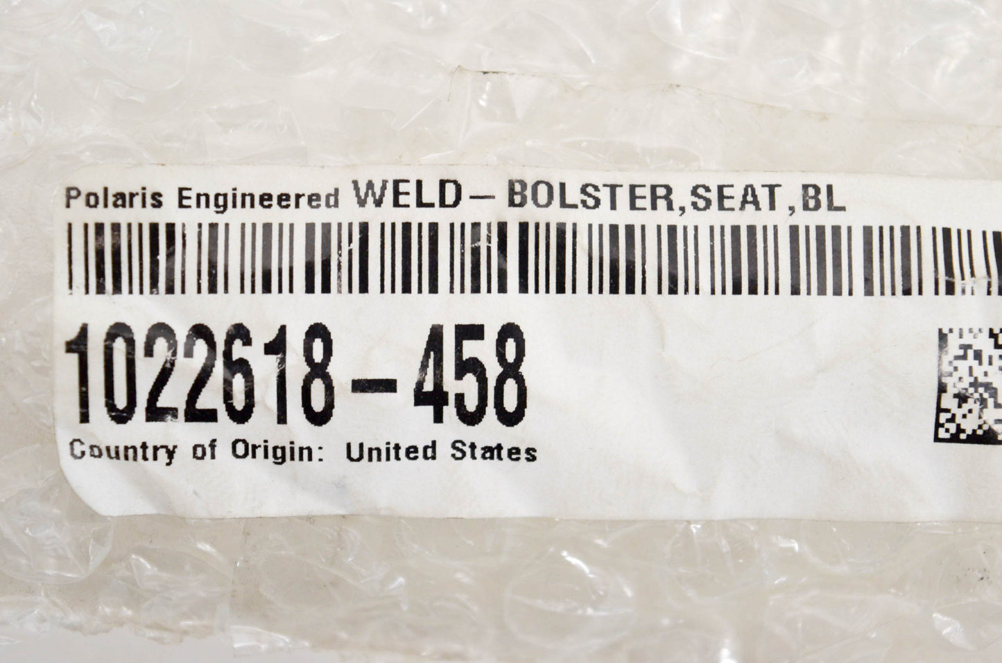 New OEM Polaris 1022618-458 Weld Bolster Seat Black NOS