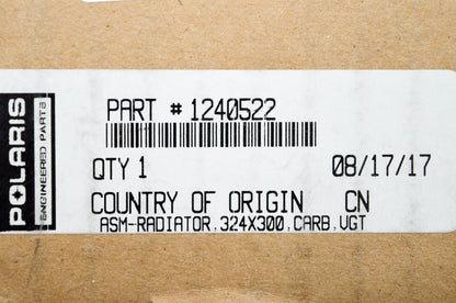 New OEM Polaris 1240522 ASM Radiator 324x300 NOS