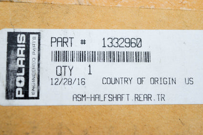 New OEM Polaris 1332960 ASM Halfshaft Rear TR NOS
