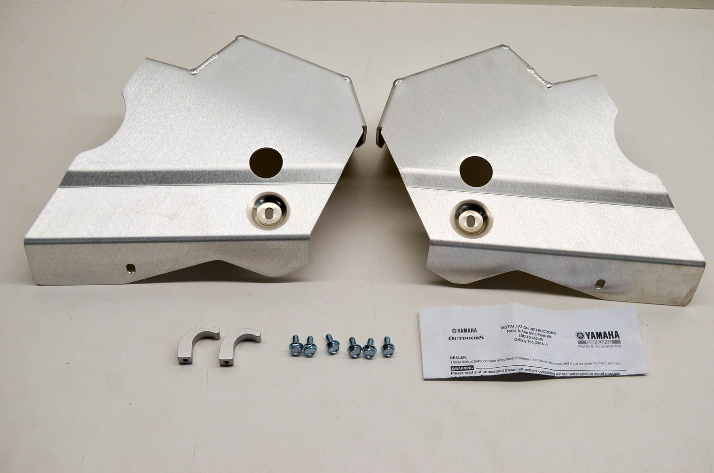 New OEM Yamaha 2BG-F21A0-V0-00 Rear A Arm Skid Plates NOS