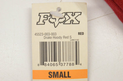 Fox 45523-003-003 Drake Hoodie Red Small NOS