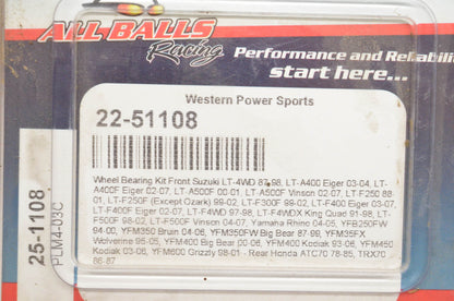 All Balls 22-51108, PLM4-03C Wheel Bearing Kit NOS