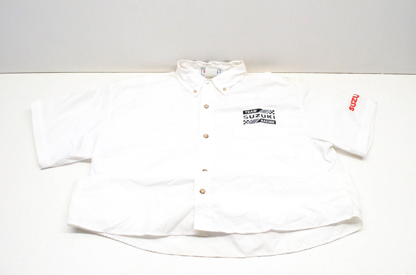 New OEM Suzuki Team Suzuki Racing Medium White Button Shirt NOS