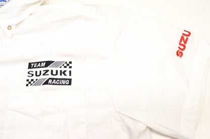 New OEM Suzuki Team Suzuki Racing Medium White Button Shirt NOS