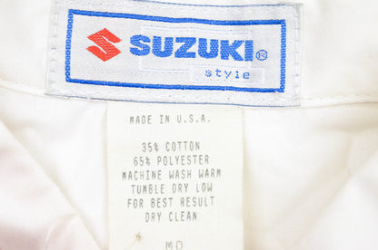 New OEM Suzuki Team Suzuki Racing Medium White Button Shirt NOS
