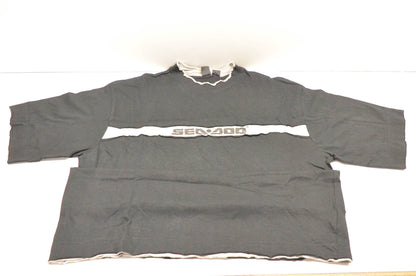 Sea Doo 2852450990, P2852450990 Chest Stripe Black Large Tee Shirt