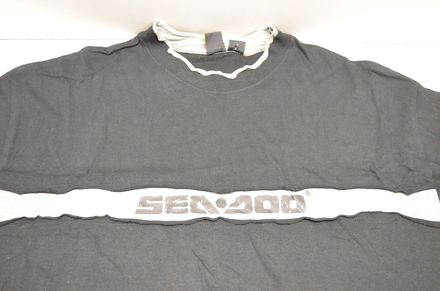 Sea Doo 2852450990, P2852450990 Chest Stripe Black Large Tee Shirt