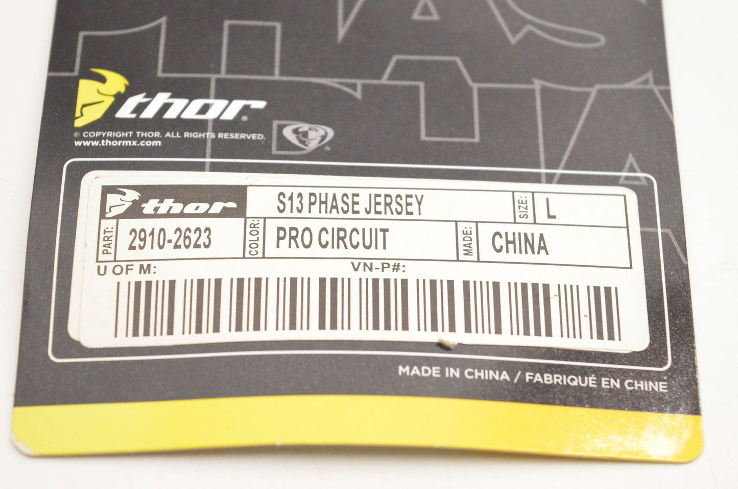 Thor 2910-2623 S13 Phase Pro Circuit Large Jersey NOS