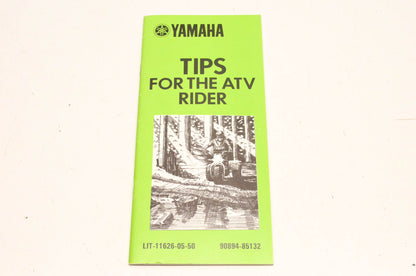 New OEM Yamaha LIT-11626-05-50 Tips For The ATV Rider Booklet NOS