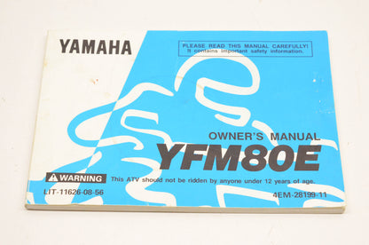 OEM Yamaha LIT-11626-08-56 YFM80E Owner's Manual