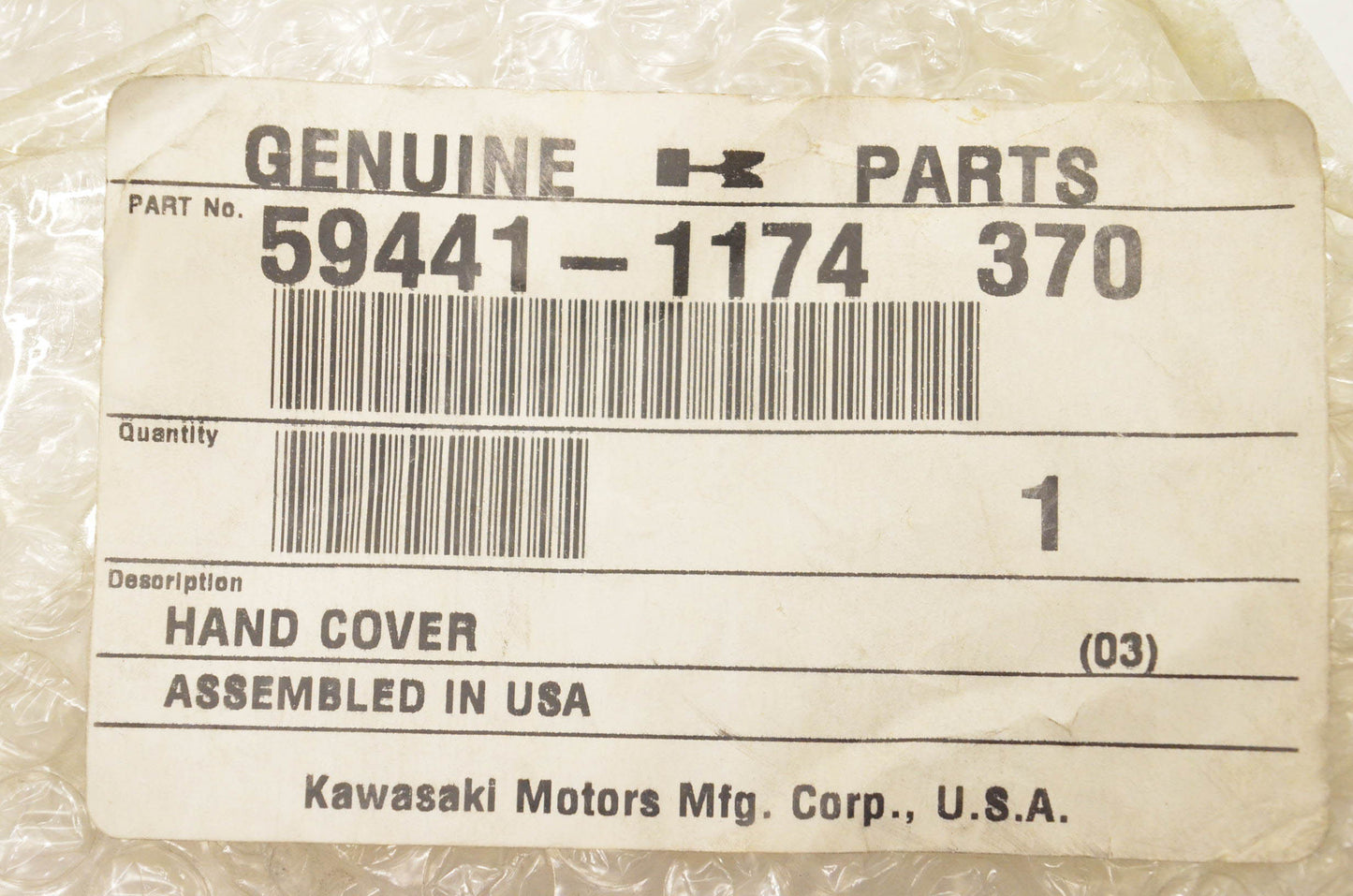 New OEM Kawasaki 59441-1174-370 Camo Handle Cover NOS