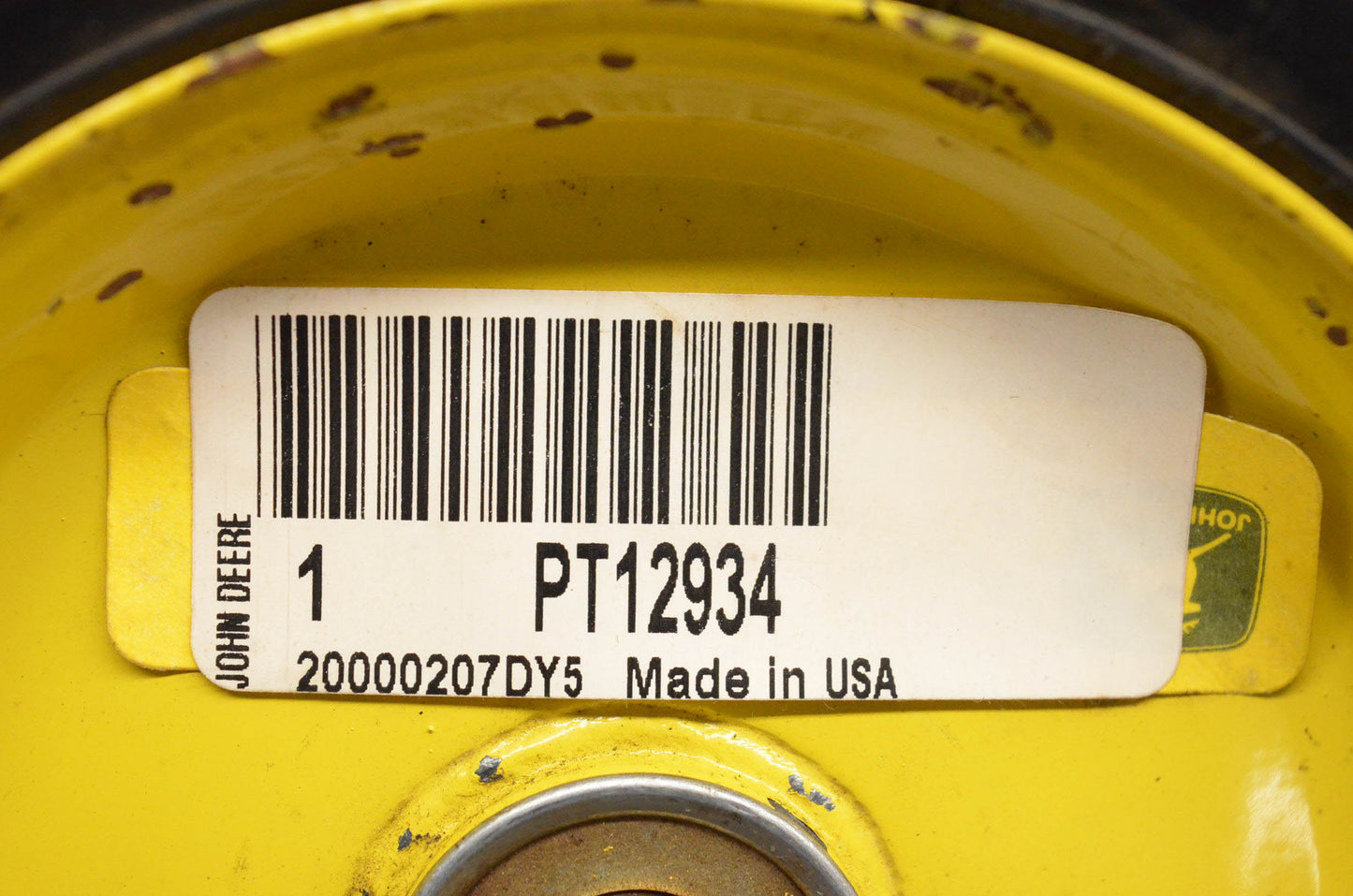 New OEM John Deere PT12934, 690547DY2 Walk Behind Wheel NOS