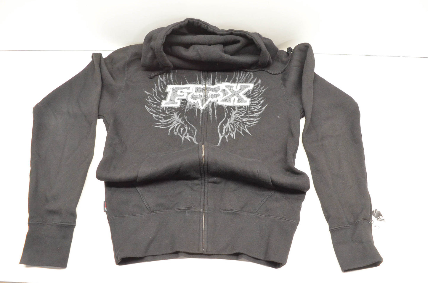 Fox 45527-001-003 Edge Zip-Up Small Black Hoodie NOS