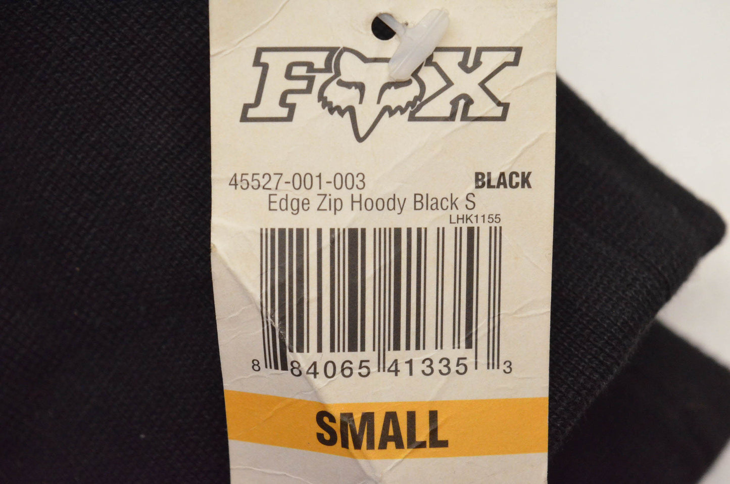 Fox 45527-001-003 Edge Zip-Up Small Black Hoodie NOS